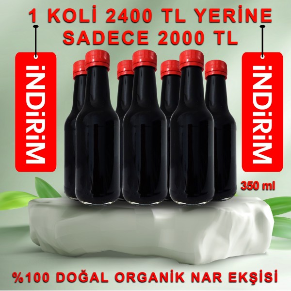 Doğal Organik Nar Ekşisi 350 ml (24 adet)